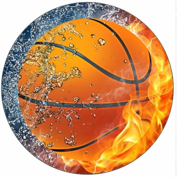 Jedlý papier basketbalového loptičky v plameňoch 19,5 cm - Pictu Hap - Pictu Hap