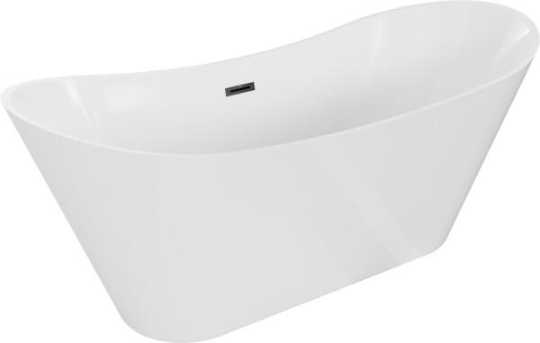 MEXEN/S - Celia vaňa voľne stojaca 170 x 75, biela, sifón a prepad čierna 52331707500-70