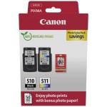 Canon Canon Ink Cartridge + Photo Paper Value Pack | PG-510/CL-511 | Ink cartridge/Paper kit | Colour (cyan, magenta, yellow)