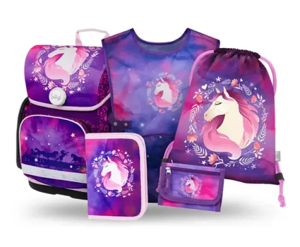 BAAGL SET 5 Ergo Kôň: aktovka, peračník, sáčok, zástera, peňaženka (A-36512)