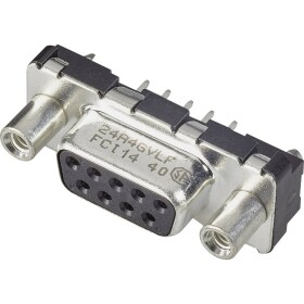 FCI D-SUB D25S24A4GV00LF D-SUB zásuvková lišta 180 ° Pólov: 25 tlačené 1 ks; D25S24A4GV00LF