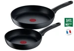 TEFAL Black Stone G28191 čierna / Sada panvíc / 2 ks / 24 cm + 28 cm / Mineralia + / indukcia (G28191)