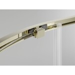 MEXEN - Exo štvrťkruhový posuvný sprchovací kút 90 x 80, transparent, zlato 8131-090-080-50-00