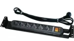 CONTEG Panel napájací, 6x230V, 19 , 2U prepäťová ochrana (DP-RP-06-UTE)