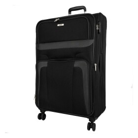 Veľký textilný kufor na kolieskach Skyline Orlando 4w L Black