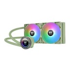 Thermaltake TH280 V2 ARGB zelená / AIO vodný chladič CPU / 2x 140 mm / 1800 RPM @ 34.7 dB / 84.32 CFM (CL-W375-PL14MG-A)