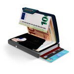 Kožená mini peňaženka Mondraghi Saffiano Blue