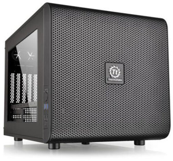 Thermaltake Core V21 čierna / Cube / USB 3.0 | USB 3.0 / bez zdroja / ATX / priehľadná bočnica (CA-1D5-00S1WN-00)