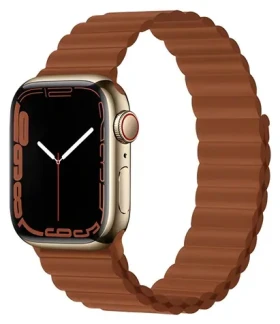 Devia Deluxe Sport 3 40/41/42 mm Saddle Brown / Remienok pre Apple Watch / Silikónový / Magnetické zapínanie (6938595364808)