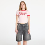 Tričko Tommy Jeans Slim Script Tee Pink S