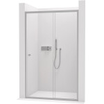 CERANO - Sprchové posuvné dvere Varone POINT Ľ/P - 6 mm - chróm, transparentné sklo - 130x195 CER-DY505-130-195