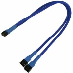 Nanoxia predlžovací Y kábel 3-pin Molex 30cm modrá / 9-2-002 (NX3PY30B)