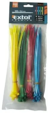 Extol sťahovacie pásky 2.5mm x 150mm / žltá, zelená, červená, modrá po 25ks / 100ks (zvp15color)