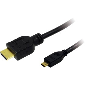 LogiLink HDMI prepojovací kábel Zástrčka HDMI-A, Zástrčka HDMI Micro-D 1.00 m čierna CH0030 4K UHD HDMI kábel; CH0030