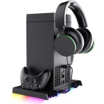 IPega XBX024S Multifunkčný Nabíjací RGB Stojan Chladením pre Xbox Series