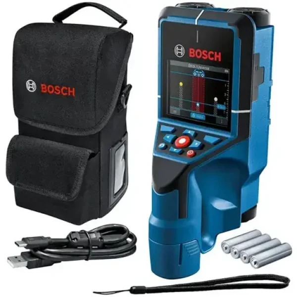 BOSCH D-tect 200 C Professional s príslušenstvom / Detektor / hĺbka: 200 mm / IP 5X / 4× batéria 1.5 V LR6 (AA) (0601081600)