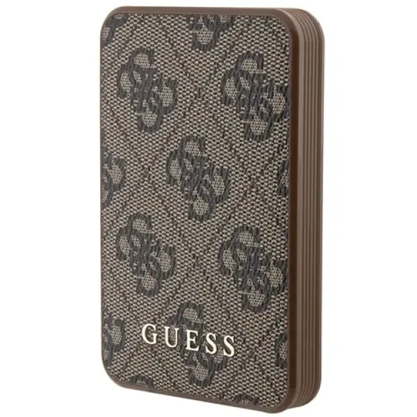 Guess PU 4G Leather 5000mAh hnedá / Powerbanka / 15W (GUPB5LP4GEGW)