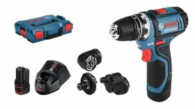 BOSCH GSR 12V-15 FC / Aku vŕtací skrutkovač s príslušenstvom / 12V / 2.0Ah / 10 mm skľučovadlo / 1300 ot-min / 30 Nm (0.601.9F6.000)