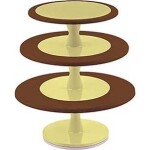 Trojposchodový stojan na cukrářské výrobky hnedý 24cm, 30cm, 35cm - Silikomart - Silikomart