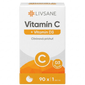 LIVSANE Vitamín C + D3 90 žuvacích tabliet