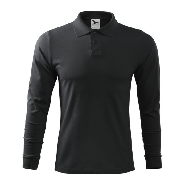 Malfini Single J. LS M MLI-21194 ebony grey polokošeľa L