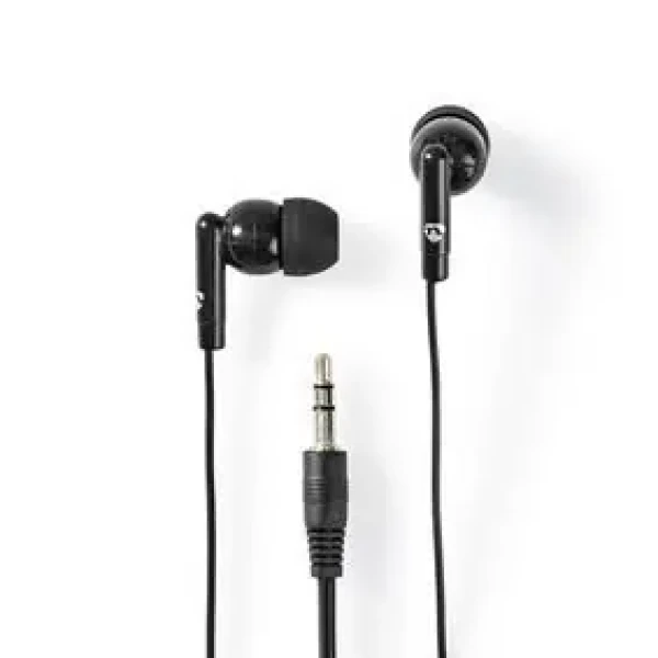 Nedis HPWD1000BK čierna / slúchadlá s mikrofónom / 3.5mm jack / 1.2m / ovládanie hlasitosti (HPWD1000BK)
