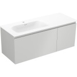 MEXEN/S - Orio kúpeľňová skrinka 120 cm s umývadlom Vela ľavá, 1S, 1D, sivá mat/biela mat 91A13-12047-3-BBFF62-W23L01
