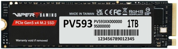 Patriot Viper PV593 1TB M.2 2280 PCI-E x4 Gen5 NVMe (PV593P1TBM28H)