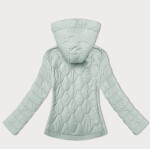 Dámska krátka prešívaná bunda v mätovej farbe J Style (16M9239-156) odstíny zelené L (40)