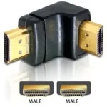 DeLock adaptér HDMI A samec/samec, pravouhlý, dole (65073)
