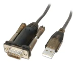 Lindy šedá / Prevodník USB - sériový Port / RS-232 / PL2303RA / 1,5 m (42855)