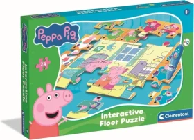 Clementoni Podlahové puzzle s interaktívnym perom Prasiatko Peppa 24 dielikov