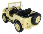 Mamido Detský elektrický Jeep Willys 4x4 trojmiestny béžový