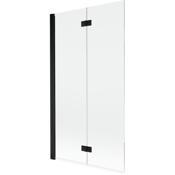 MEXEN - MIST vaňová zástena 100x150 cm 6mm 2-s, čierna, číra, ľavá 8A9-100-002-70-00-L