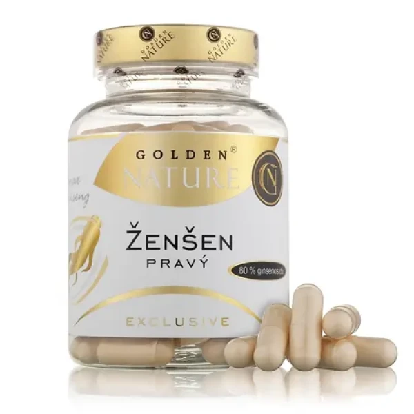 Golden Nature Exclusive Ženšen pravý 80% ginsenoidov 100 cps. (GN000051)