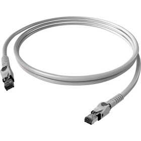 Easylan CP1OAMSMS0005 RJ45 sieťové káble, prepojovacie káble CAT 6A S/FTP 0.50 m sivá dvojžilový tienený, bez halogénov, samozhášavý 1 ks; CP1OAMSMS0005