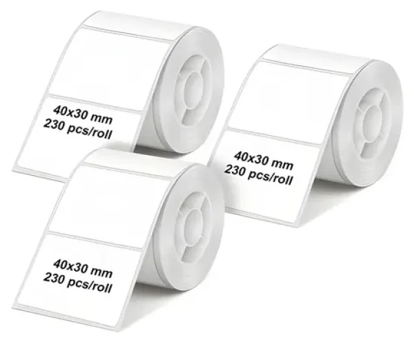 Olympia Etikety pre PM220 40 x 30 mm biela / Etikety v kotúči / 230ks / balenie 3role (6321)