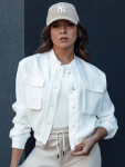 Dámska bunda bomber PRIEV white FashionStreet TY4305 M