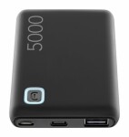 CellularLine Essence 5000 mAh čierna / Power banka / USB-A / USB-C / microUSB (PBESSENCE5000K)