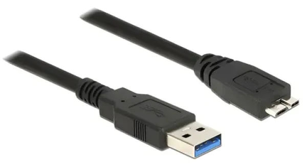 DeLock USB-A - Micro-USB B 3.0 čierna / USB kábel / 1,5 m / USB 3.2 Gen 1 / 5 Gbit/s (85073)