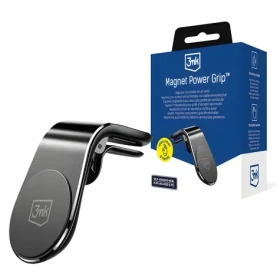 3mk Magnet Power Grip čierna / Magnetický držiak do auta / Uchytenie na mriežku chladiča