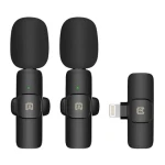 Puluz PU3150B čierna / Klopový mikrofón / bezdrôtový / Lightning / redukcia hluku / dosah 20 m (PU3150B)