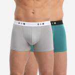 Pánske boxerky 2 ks DIM BOXER ORIGINAL zelená/sivá - DIM XL