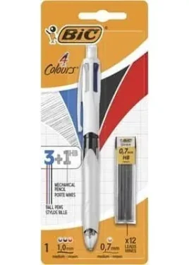 Bic 4 Colours / Guľôčkové pero a mikroceruzka / 3 farby atramentu / mikroceruzka HB 0,7 mm / stopa 0,32 mm (942103)