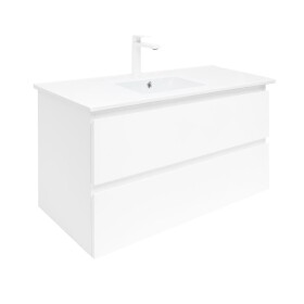 Kúpeľňová skrinka s umývadlom SAT B-Way 99x50x45 cm biela lesk BWAY2100WU4B2 BWAY2100WU4B2