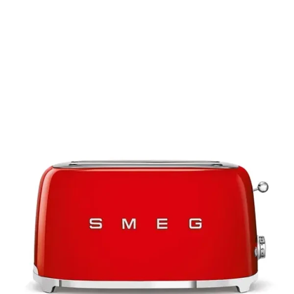 SMEG 50's Retro Style červená / Hriankovač / 1500 W / 2 sloty / 4 hrianky / 11 stupňov opečenia (TSF02RDEU)