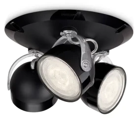 Philips Dyna 3x3W čierna / LED bodové svietidlo / 810lm / 2700K / IP20 / vr. zdroje (SKL000202552)