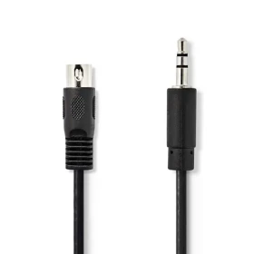 Nedis DIN Audio kábel DIN 5pinová (M) - jack 3.5mm (M) 2.00m čierna (CAGL20100BK20)