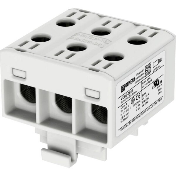Ouneva Group VC05-0011 blok rozvádzača skrutkovací sivá 1 ks; VC05-0011