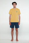 Vamp - Pánske pyžamo s krátkym rukávom 20937 - Vamp yellow flax M